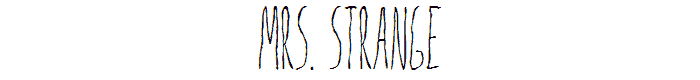 Mrs. Strange font
